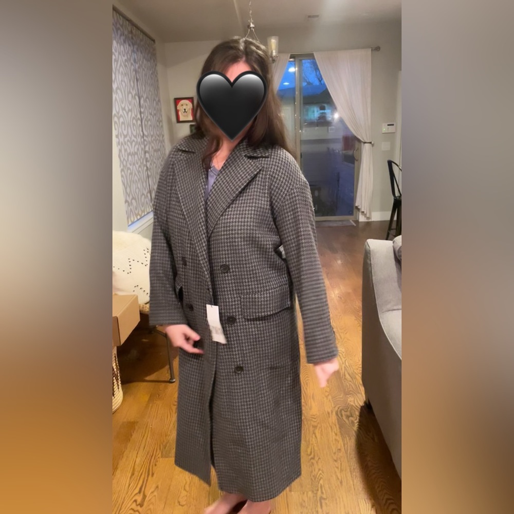 ZARA NWT WOMEN WOOL BLEND OVERSIZED LONG COAT - Picture 11 of 11